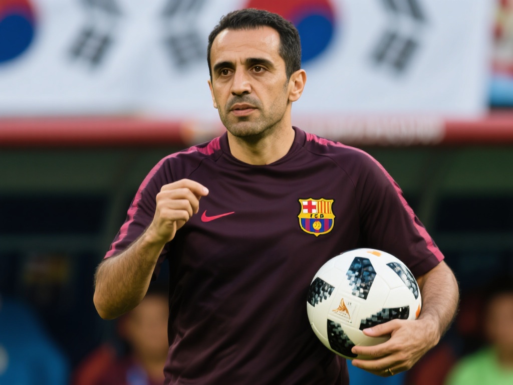 前巴萨中场核心、传奇球员哈维现已转型为教