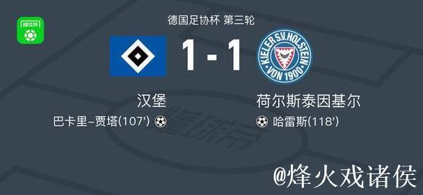 汉堡战平基尔，贾塔首开纪录，哈雷斯扳平比分